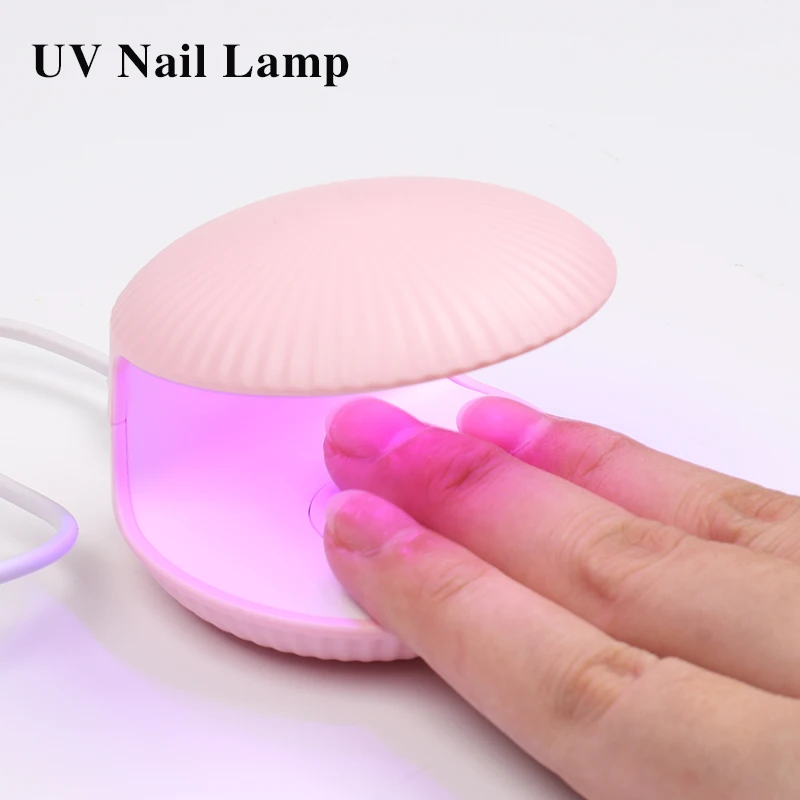 Mini Single Finger Nail Dryer UV LED Lamp Shell/Egg Phototherapy Machine Portable Gel Polish Curing Tool USB Home Manicure Lamp