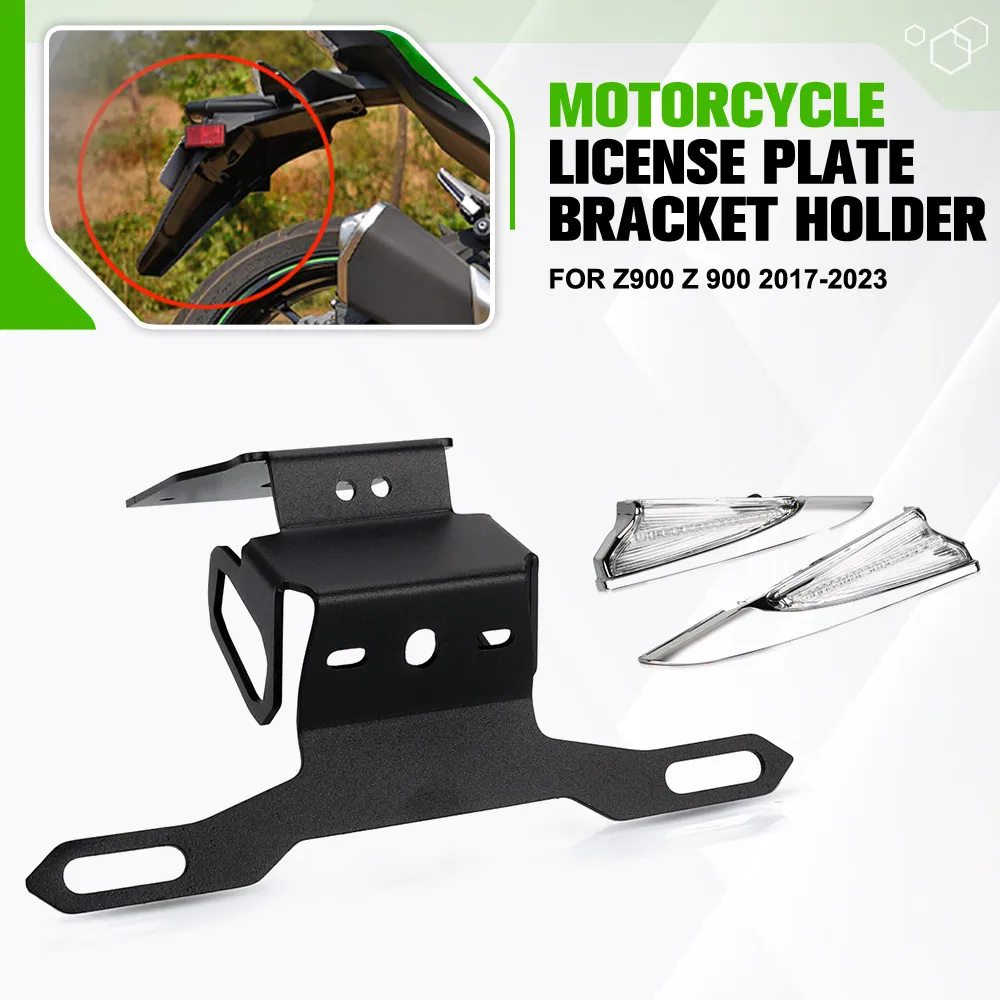 

For KAWASAKI Z900 Z 900 Motorcycle License Plate Bracket Holder Registration Fender Eliminator Light 2017-2020 2021 2022 2023