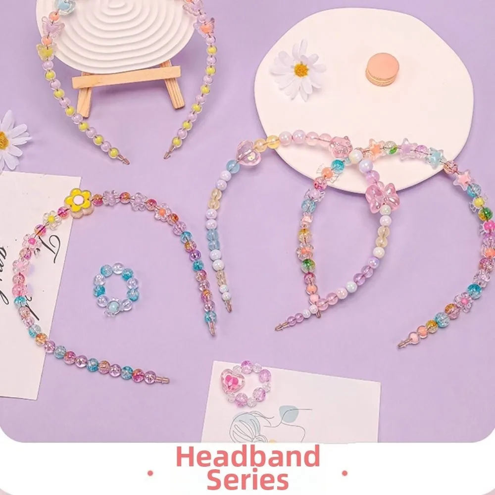 24 Grid DIY Handmade Beaded Kit Toy Acrylic Colorful DIY Jewelry Making Kit Candy Color Glow in The Dark