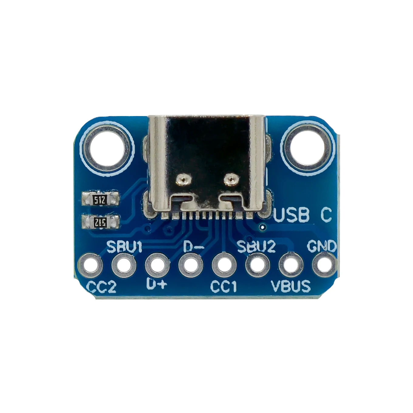 USB TYPE-C conversion board 2.54MM CC1 CC2 5.1K pull-down resistor connection