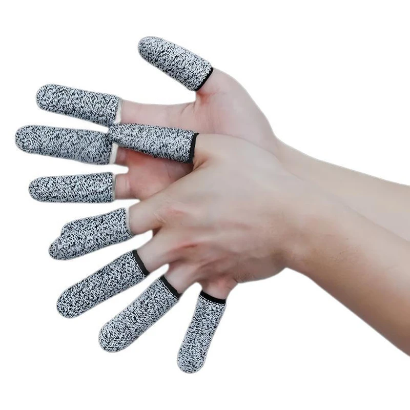 10Pcs Cut Resistant Finger Cover 5 Grade Cutting Resistant Finger Cover Labor Protection Kitchen Cutting Finger Cover