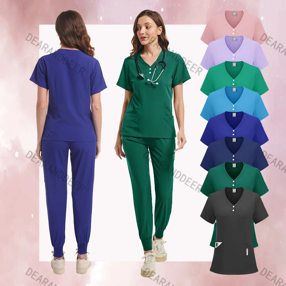 Hospital nurse medical accessories matte set for men and women, dental clinic and laboratory doctor's surgical work uniform