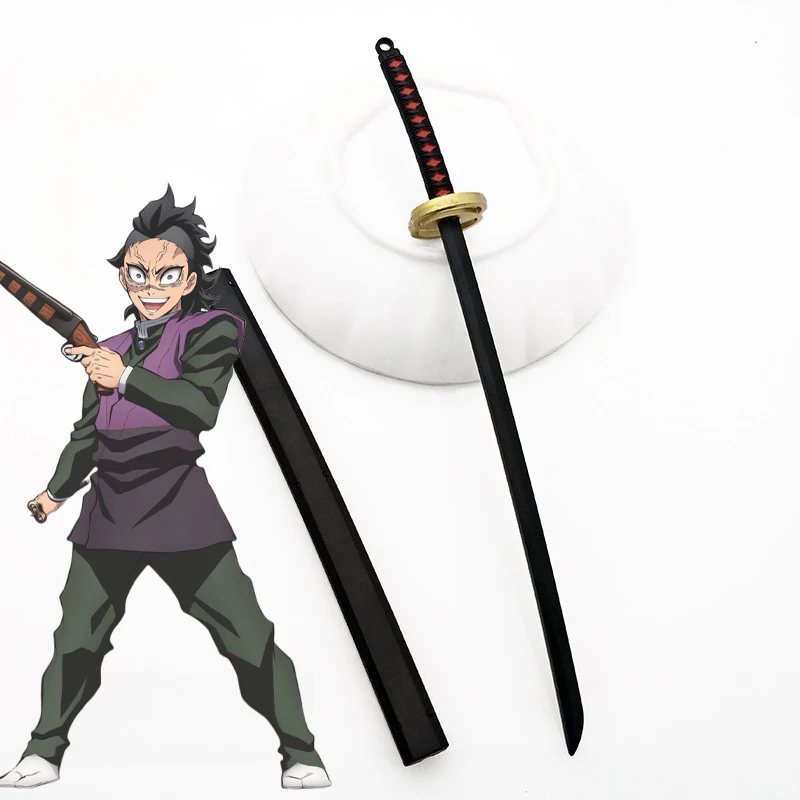 6,7 Zoll Metall-Dämonentöter-Katana Anime Kimetsu No Yaiba Tanjirou Ninja-Messer Echtes Japanisches Katana Mini-Samurai-Säbel Spielzeug Geschenk