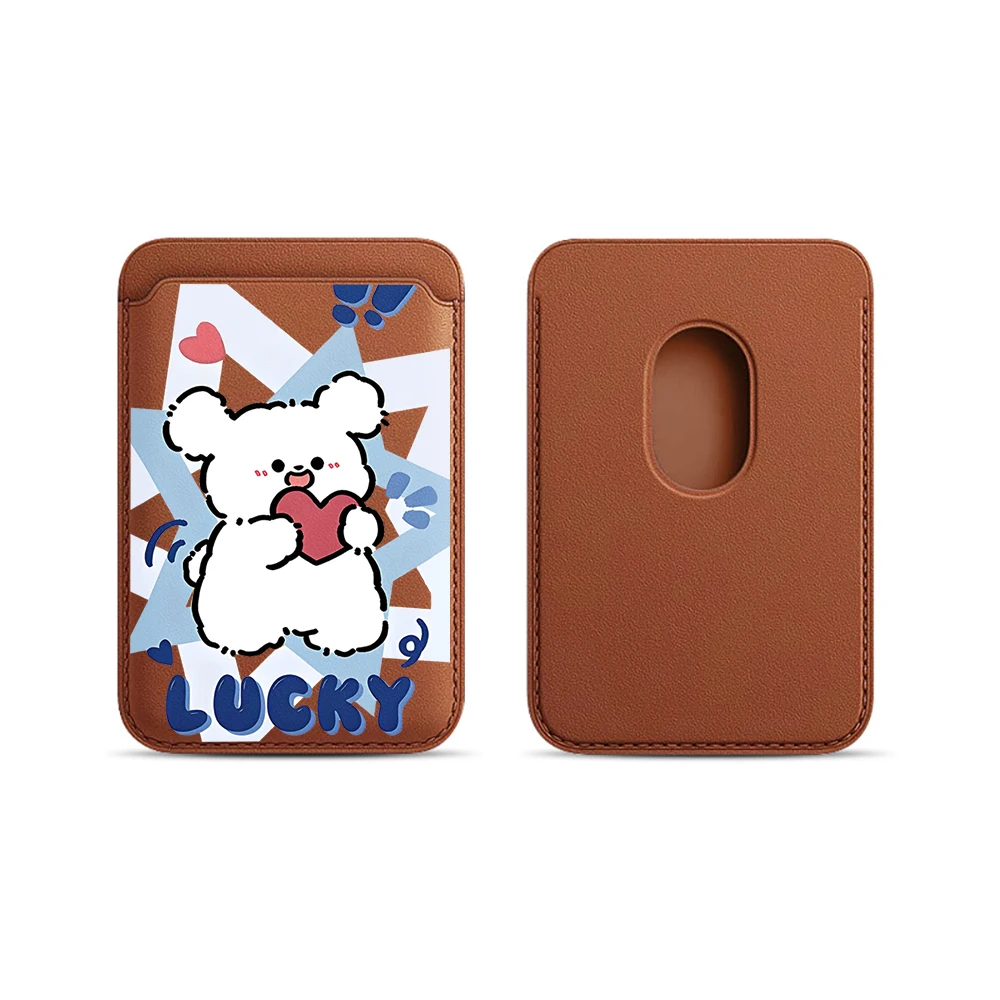 Lucky Puppy Leder-Kartenetui Handyhülle Kartenhalter für Magnetische Hülle Geeignet für alle iPhone Magsafe Karten-Handy-Rückseiten-Taschen – Detail 20