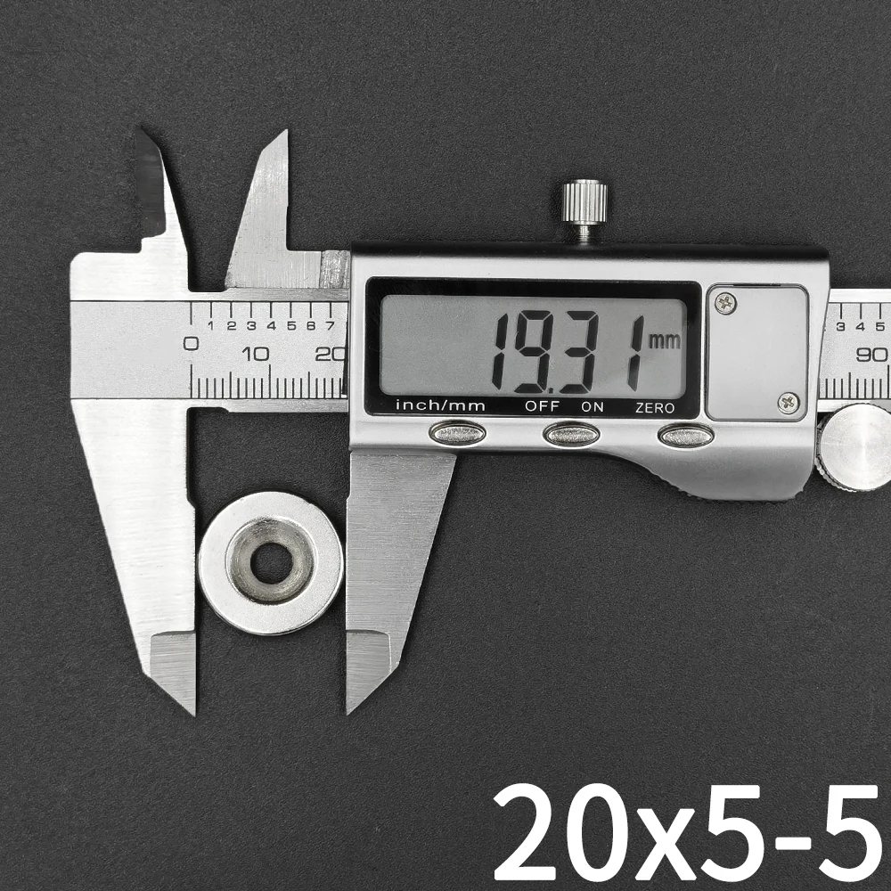 2/5/10/15/30 Stück 20X5-5 Magnet 20mm X 5mm Loch 5mm Runde Superstarke Starke Permanente Magnetische Scheibe – Detail 9