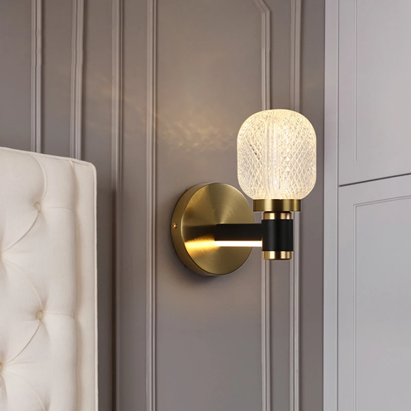 Nordic LED Light Lâmpada De Parede De Luxo Moderna Iluminação Quente Do Quarto Lâmpada De Cabeceira Sala De Estar Fundo Decoração De Parede Wall Sconce