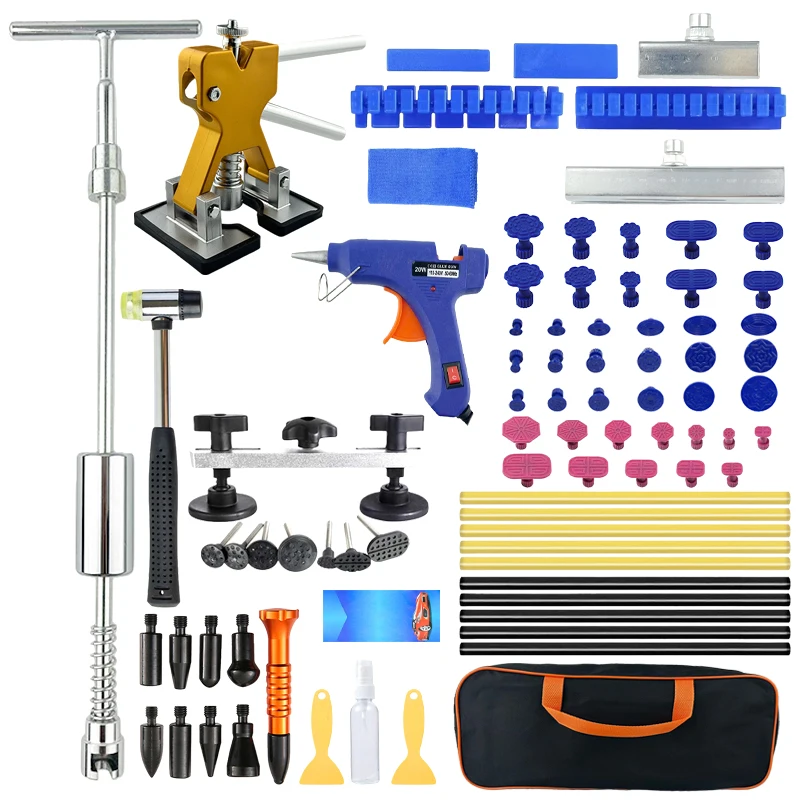 

Car Dent repair tool Puller Repair Tools Slide Reverse Hammer Suction Cup Body Paintless T-Bar Dent Puller Kit Auto Hail Repair