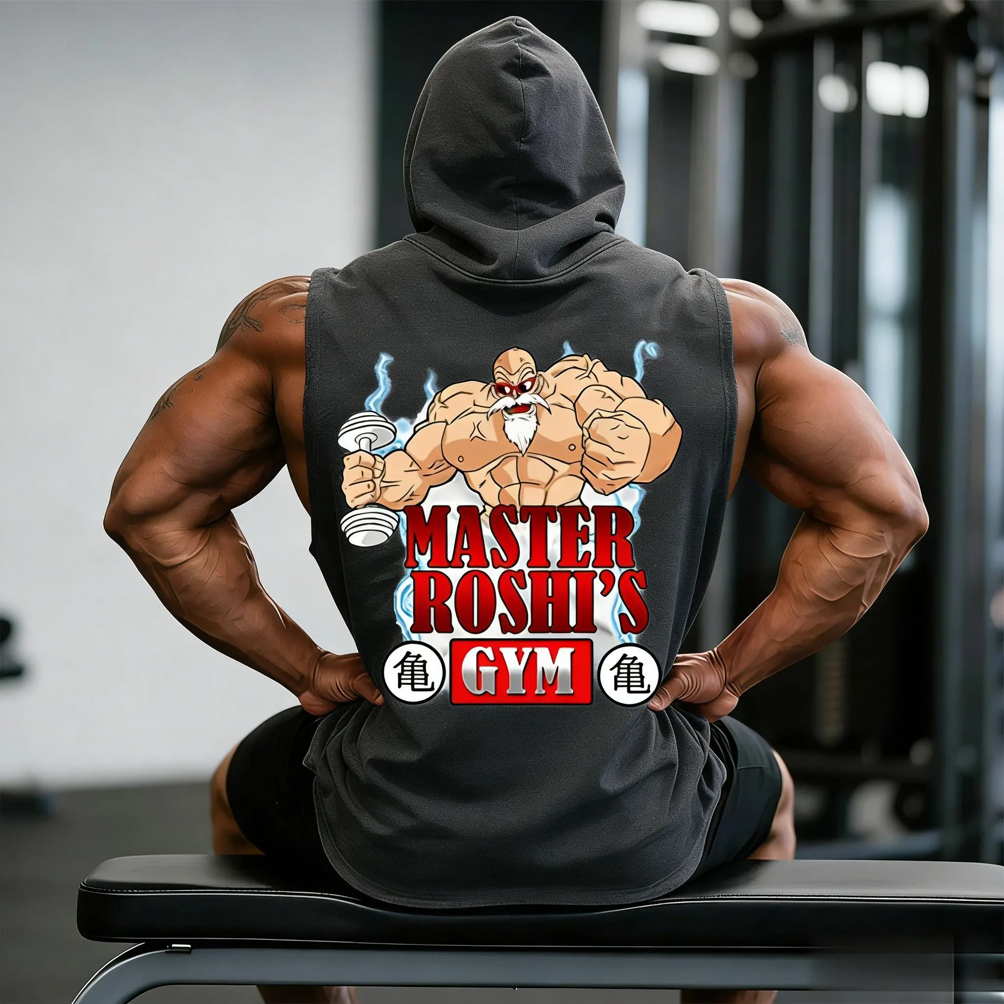 2026 Master Roshi Übergroßes Gym-Top Dragon Ball Anime Herren Tanktop Lässiges Ärmelloses T-Shirt Grafik-Tee Sommer Y2k Streetwear