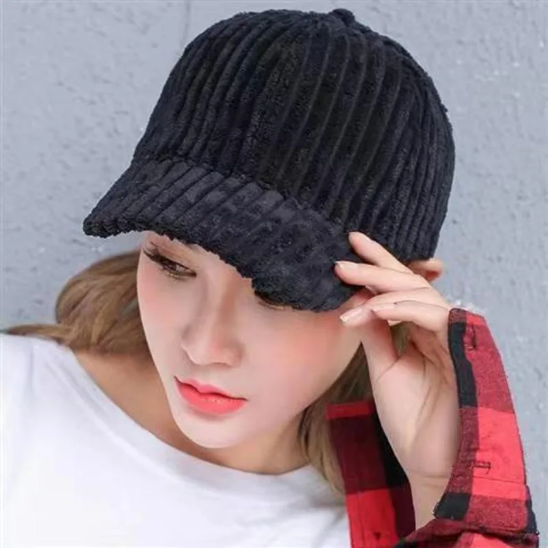 New Corduroy Baseball Cap Women Men Autumn Winter Warm Hat Vintage Unisex Baseball Adjustable Polo Trucker Cap Hat