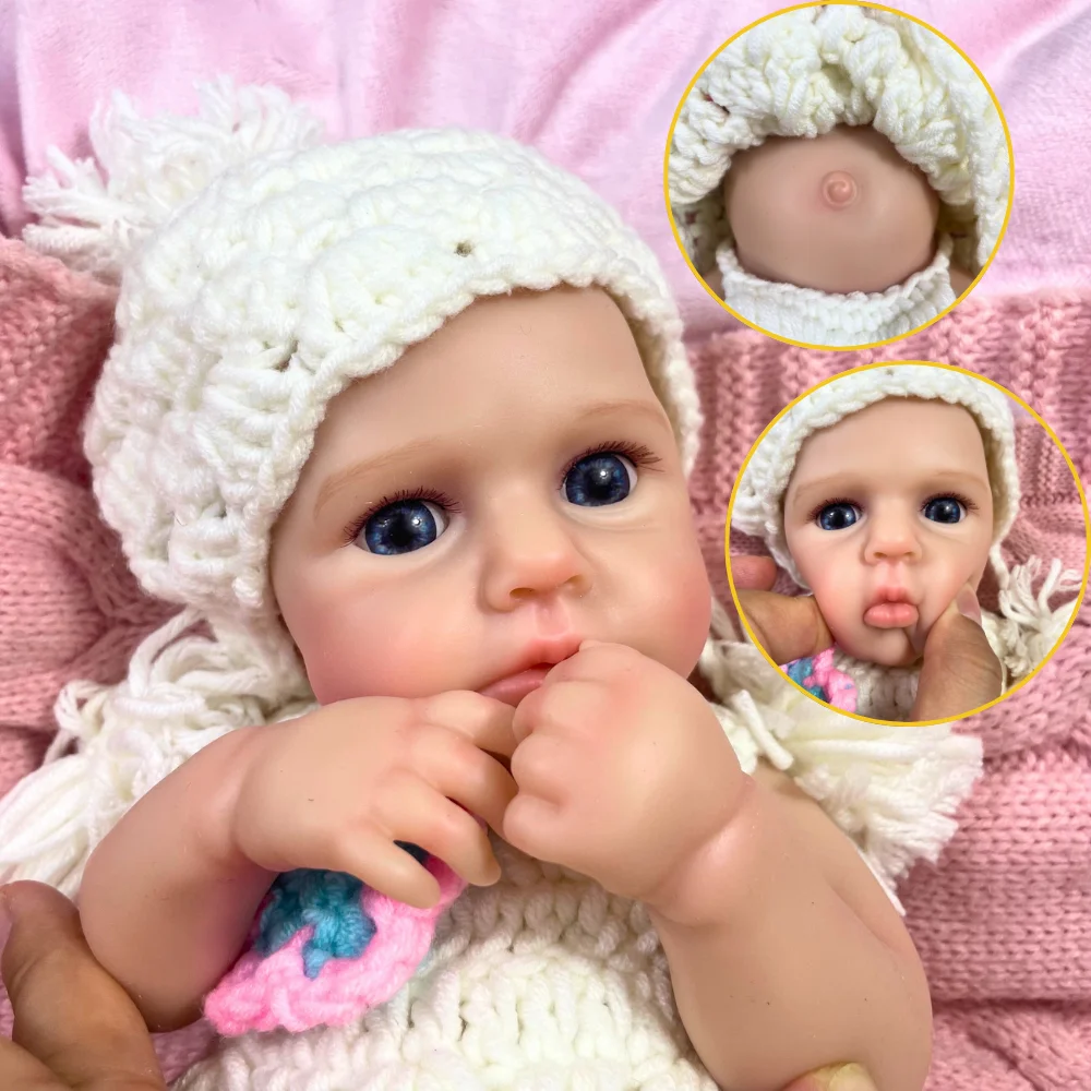 

Мини 12-13 дюймов Reborn LouLou Awake, полностью твердая силиконовая кукла, реалистичная силиконовая мягкая кукла для девочек, подарок на день рождения, Рождество