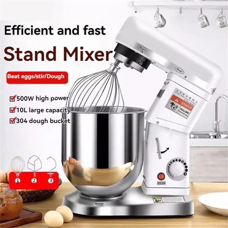 Commercial Household Planetary Mixer Egg Beater and Bread 500W 7L High Quality Mixer Electric Stand Professional Dough Mixer