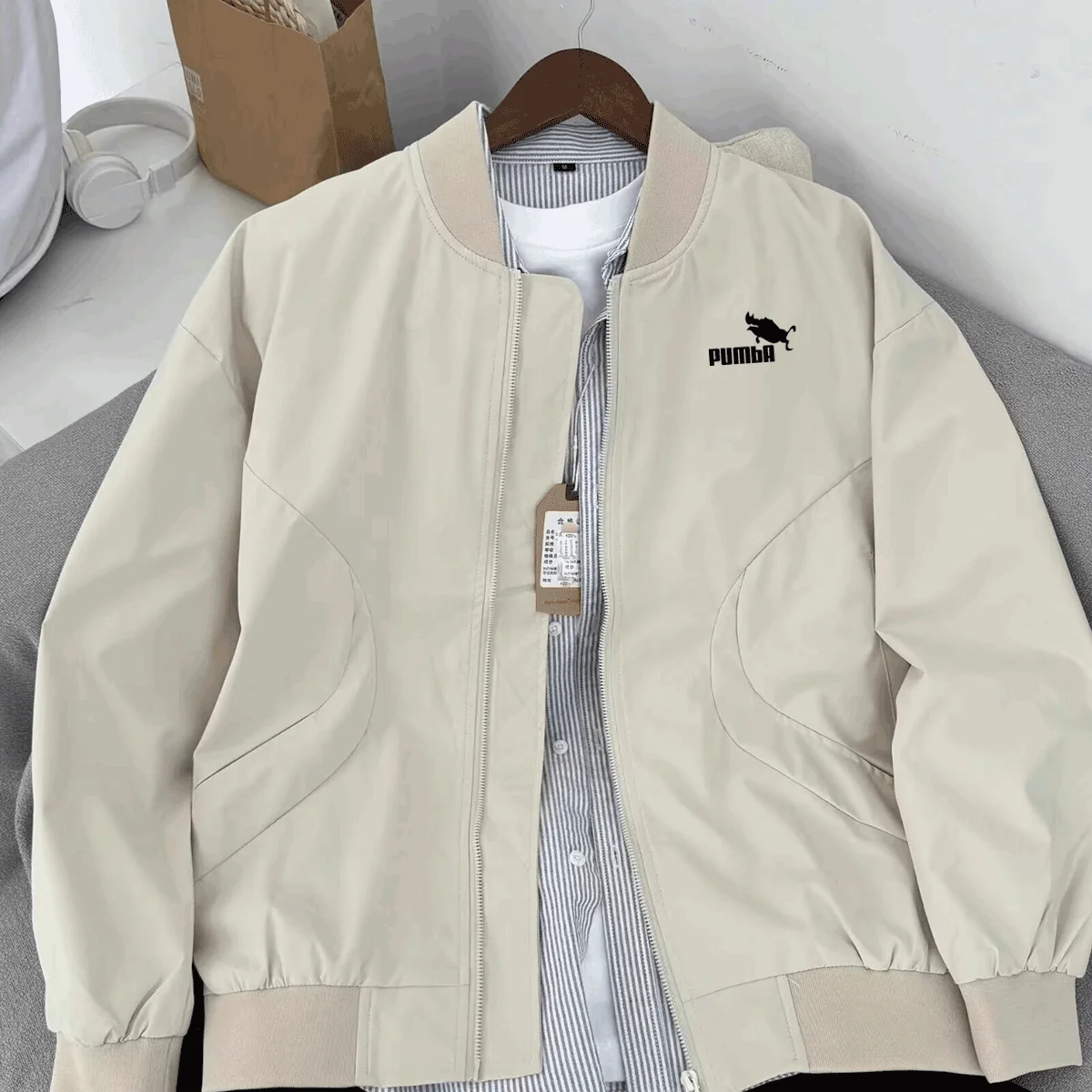 

Мужские бейсбольные куртки на весну и осень, универсальные модные брендовые куртки, мужские и женские повседневные куртки с воротником-стойкой.