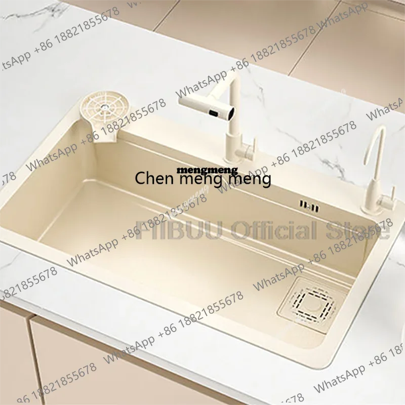 Multifunctional Kitchen Sink Large Single Bowl Stainless Steel Thickened Handmade Vegatable Basin Wash/Cut/Drain in One Full Set