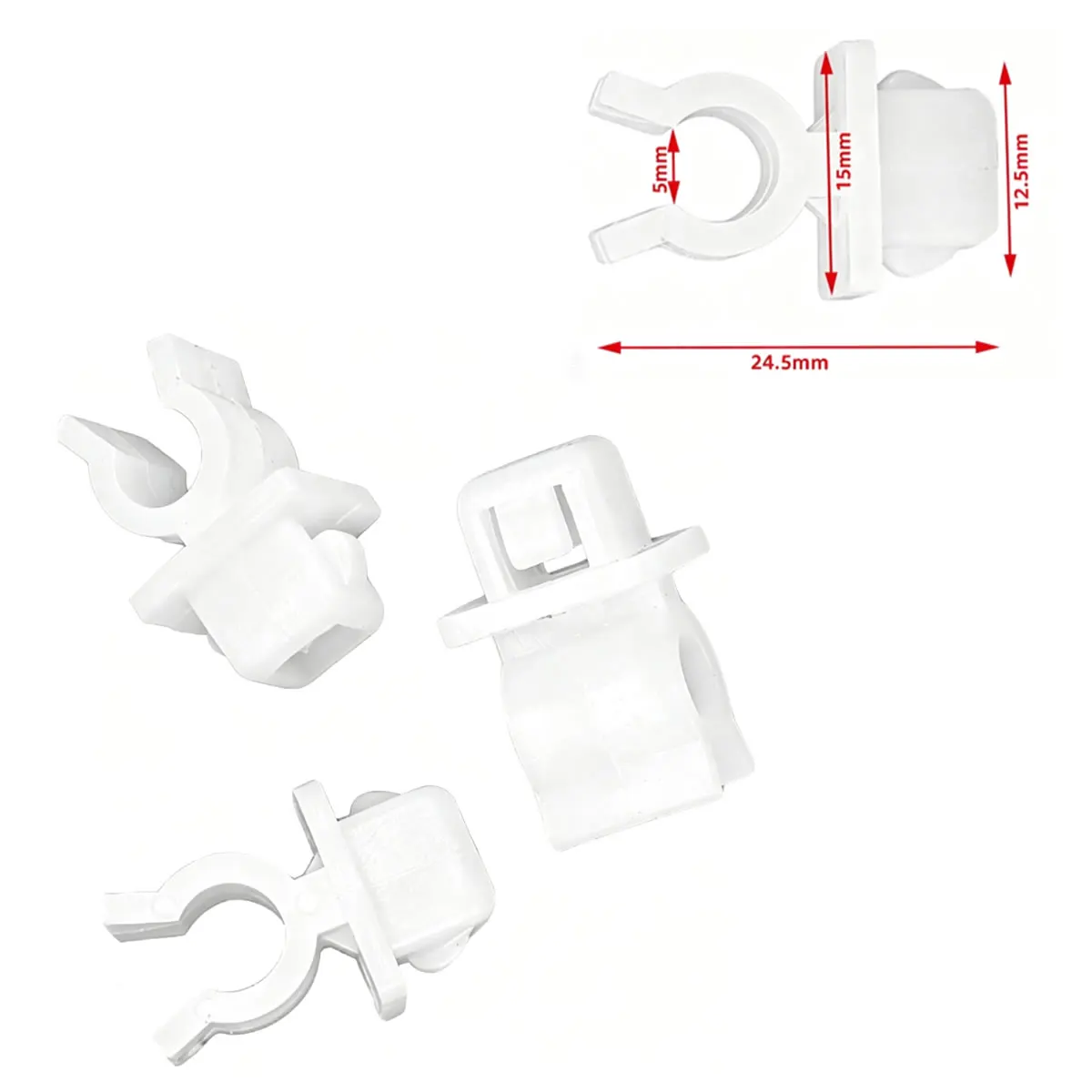 10/100x 53455-33010 Hood Support Prop Rod Clip Hold Mounting Hooks White for Toyota Camry Car 53455-33011 5345533011 5345533010