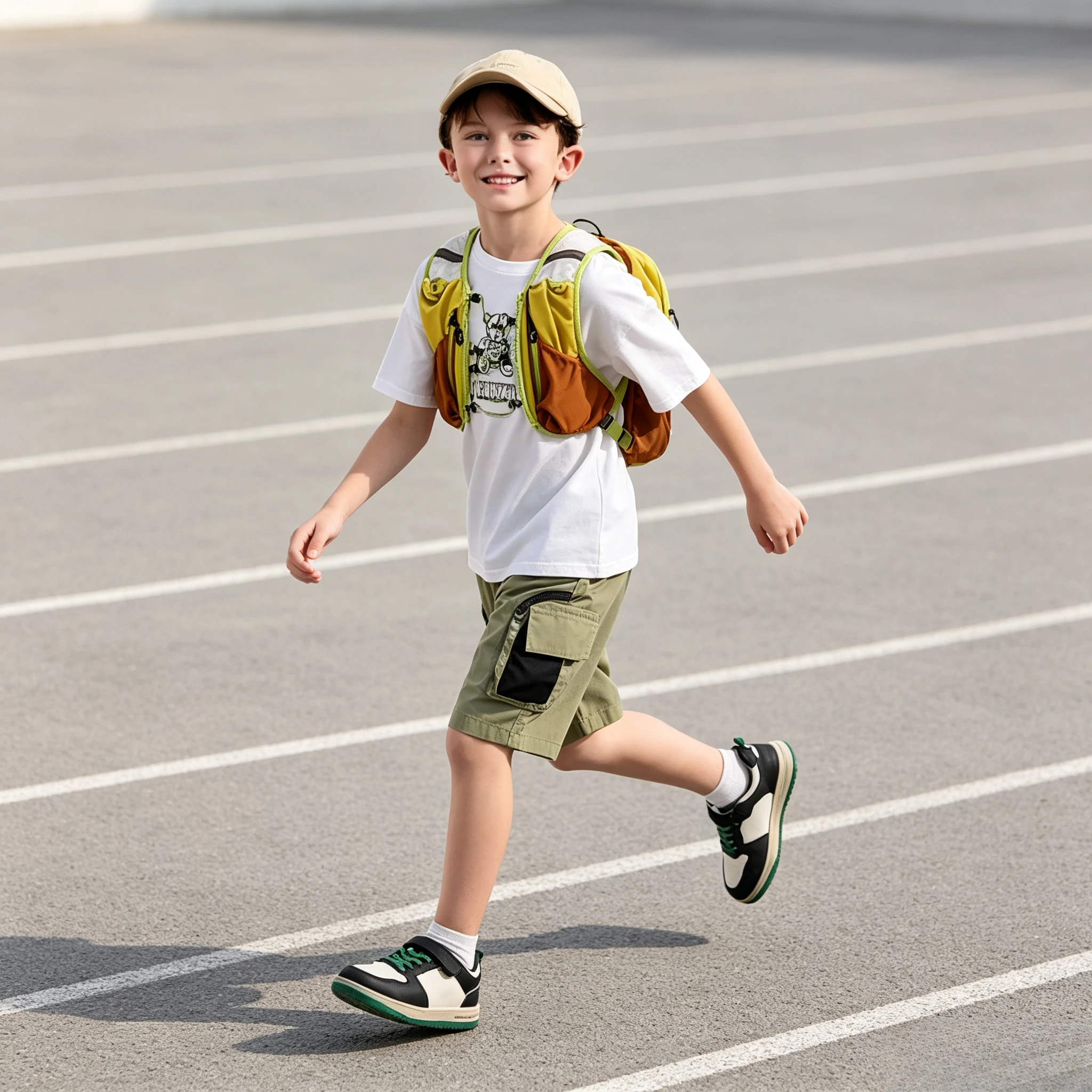 Lightweight Kids Marathon Running Vest, Breathable Biking Hydration Backpack, Multi Compartment Secure Outdoor Sports Daypack