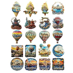 Europe Asia Turkey Resin 3D Fridge Magnets Tourism Souvenir Refrigerator Sticker Handicraft Gift Decoration