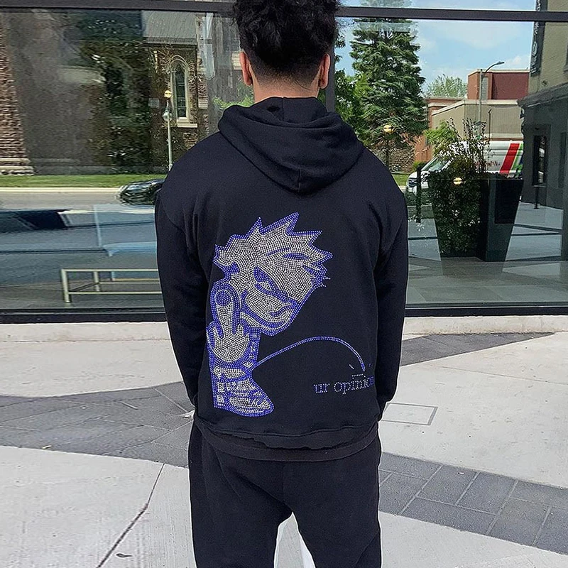 

Y2K Letter Print Mens Hoodies Streetwear Hip Hop Loose Drawstring Hooded Sweatshirts For Men Spring Long-sleeved Fashion Hoodie