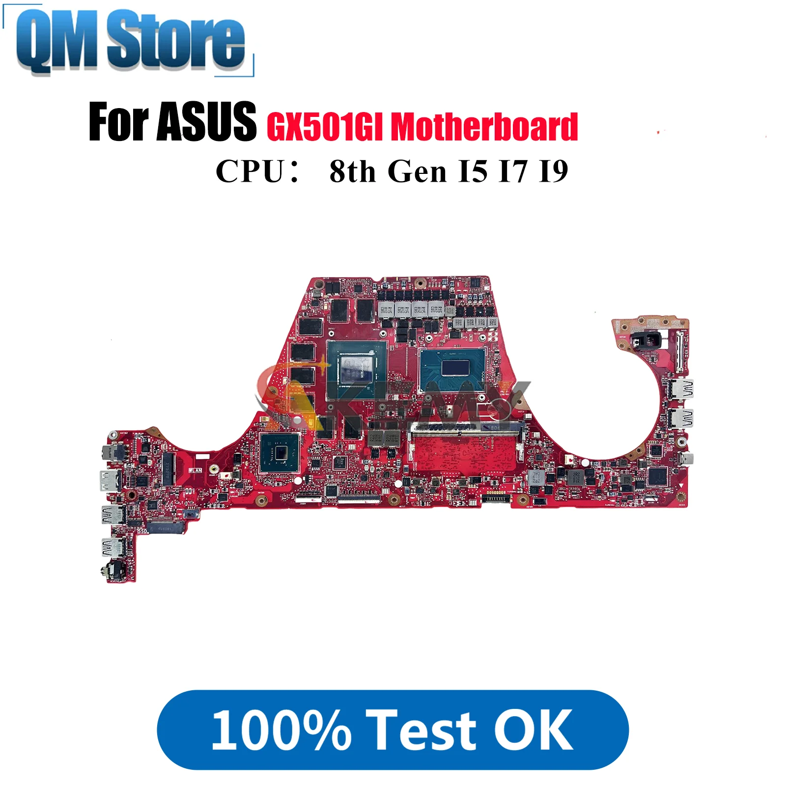 

GX501GI Laptop Motherboard For ASUS ROG Zephyrus GX501GI GX501G Notebook Mainboard With I5 I7 I9 CPU 100% tests OK fast shipping