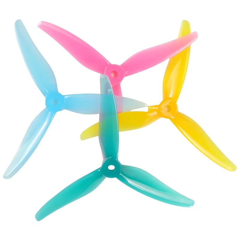4 Stück/2 Paar Gemfan 51466 V2 5 Zoll 3 Flügel/Drei Flügel Propeller FPV bürstenloser Motor für FPV-Renndrohne 6 Farben gelb