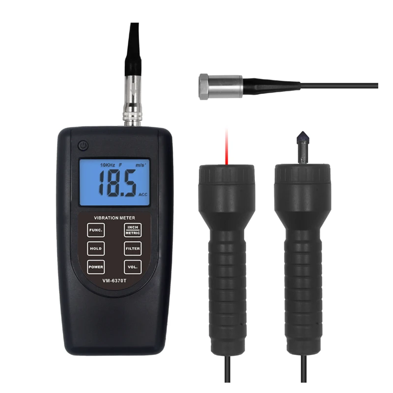 VM‑6370T Landtek Vibration Tachometer Contact Photo Dual‑use Tachometer for Machinery Imbalance & Periodic Motion Testing