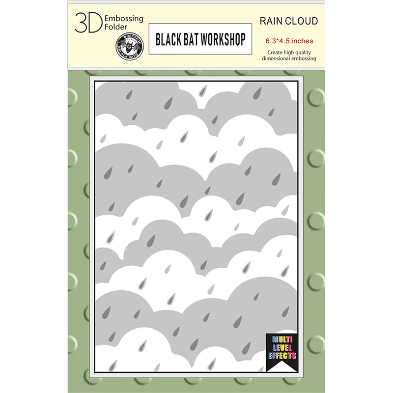 2022 New Rain Cloud - Multilayer Texture Impression Embossed Folder For Card Making Clipbook Diy Process Decoration Articles