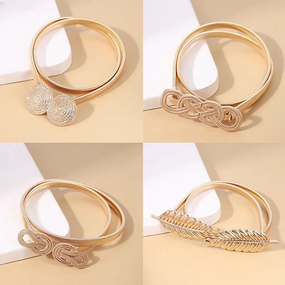 女性のための金色の伸縮性のあるウエストバンド,エレガントなセーター,ドレスベルト,衣類のアクセサリー,弾性バックル,新しいコレクション