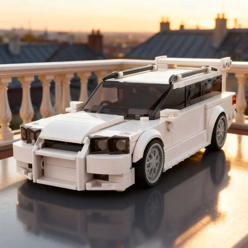 

328pcs MOC Nissan Stagea R34 Inspired City Champions Model Building Blocks DIY Gift Creative Collectible Display Decor Premium