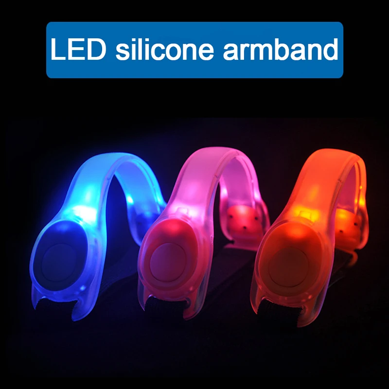 Running LED Light Up Armband Cycling Silicone Armband Light Walking Flashlight Lamp Roller Skates Light Sports Accessories