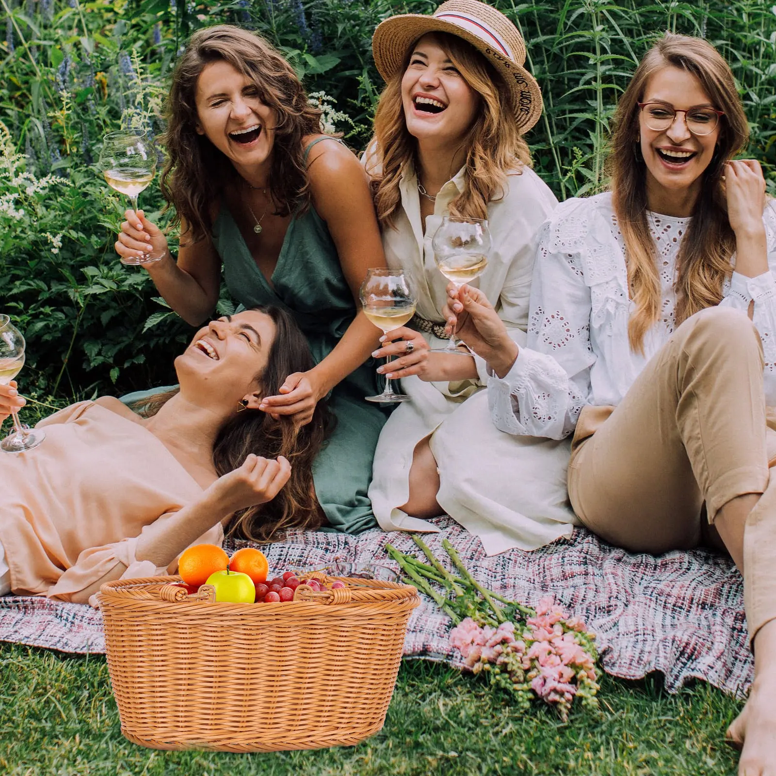 

1pc Pinecone Harvest Basket Woven Fruit Storage Organizer Home Decor Holder Arrangement Prop Desktop Bedroom Sundries Flower