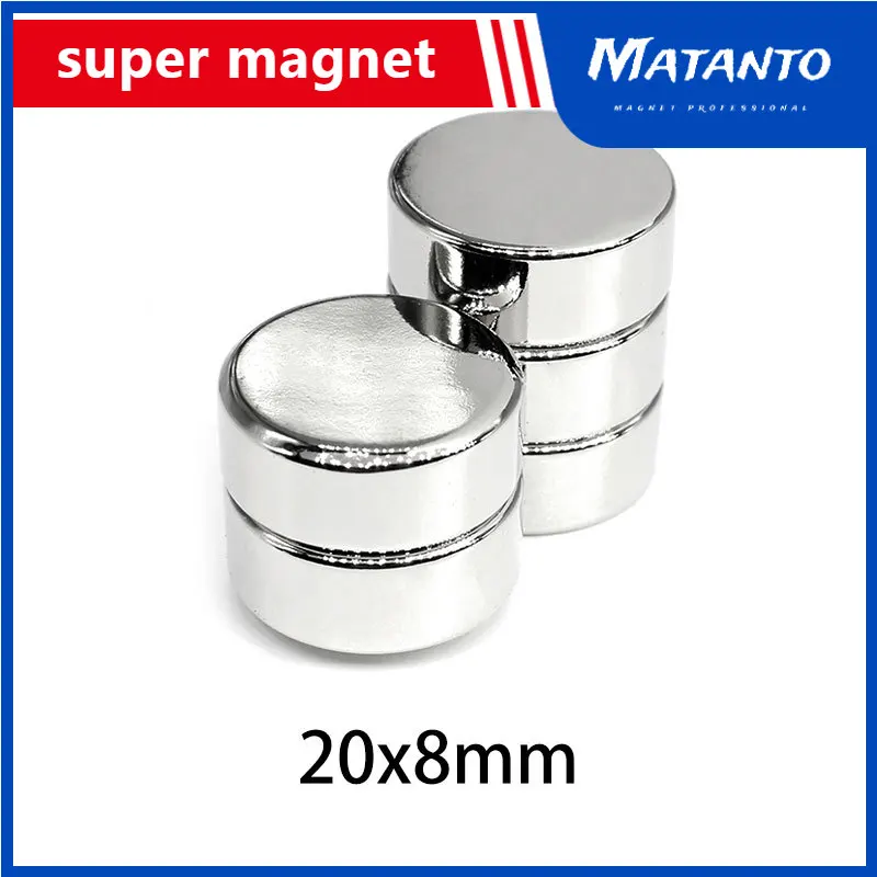 

2/5/10/15/20PCS 20x8 Round Search Magnet 20mm X 8mm Rare Earth Neodymium Magnet Disc 20x8mm Permanent Magnet Strong 20*8 mm