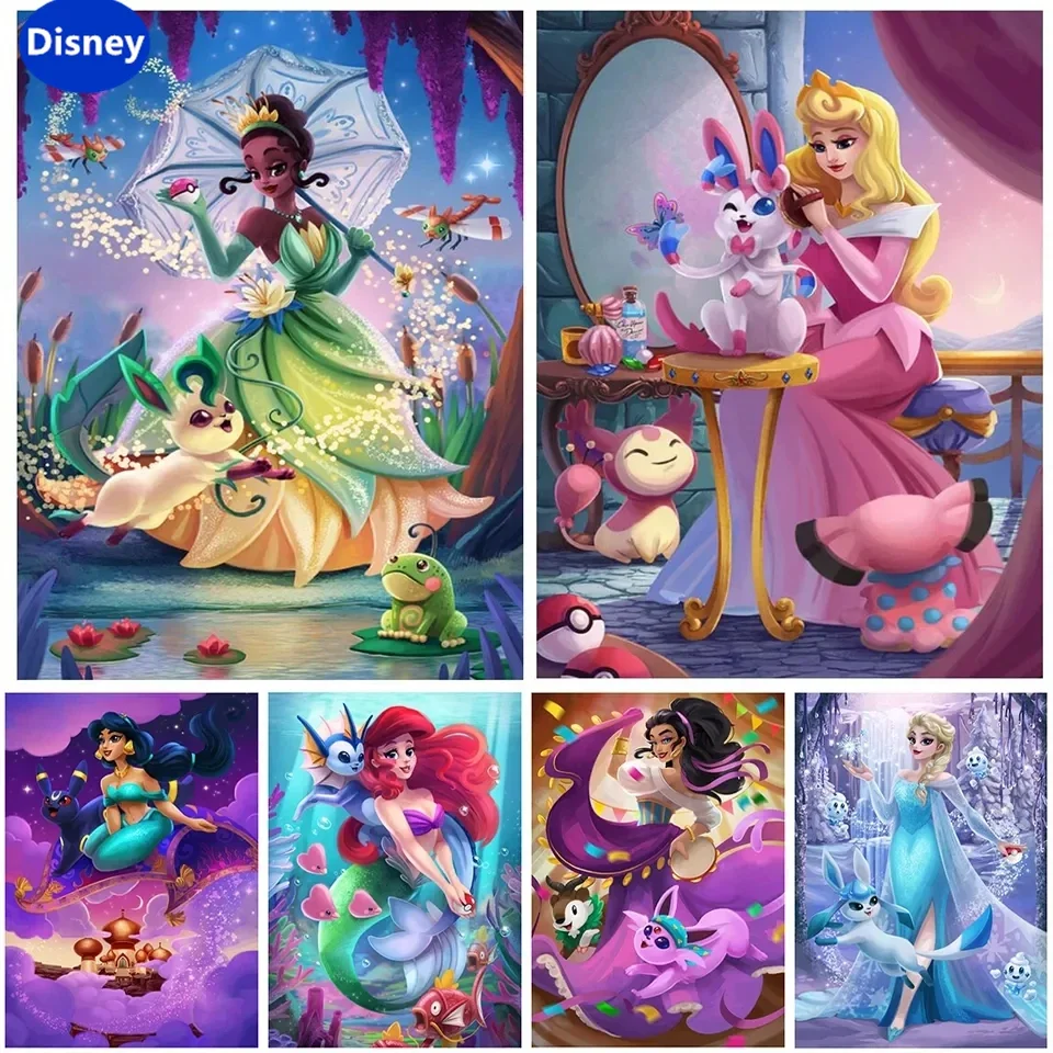 Ice and Snow Beautiful Princess 300/500/1000 Piece Puzzle Handmade Disney Cartoon Children's Brain Burning Puzzle Game