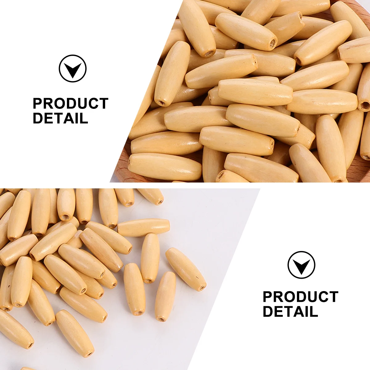 

100pcs Wooden Natural Smooth Perforated Craft Beads For Diy Jewelry Decoration Party Spacer Beads Crafts