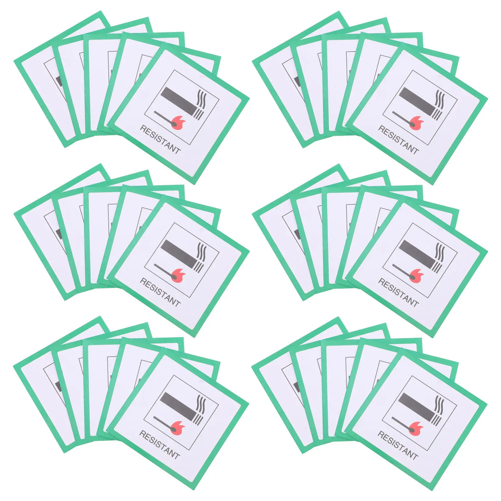 30Pcs Fire Safety Warning Labels Flame Retardant Furniture Tags Upholstery Fire Prevention Stickers Indoor Equipment Safety