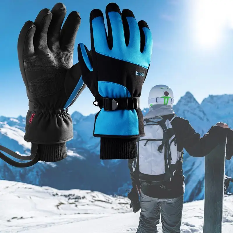 

Ski Gloves Motorcycle Ski Touch Screen Fleece Gloves Nonslip Warm Full Fingers Ultralight Snowboard Gloves For Unisex Snow Glove