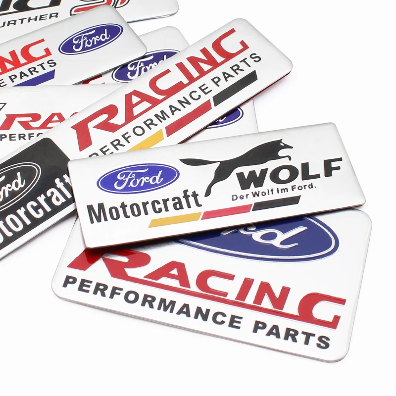 

For Ford Fiesta Kuga Mondeo Mustang S-MAX C Max Ranger mk4 3D Aluminum Car Body Emblem Stickers Tail Trunk Badge Decal Accessory