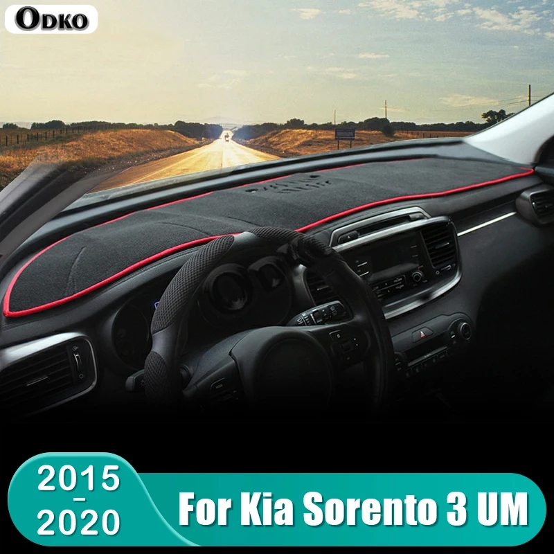 For Kia Sorento 3 2015 2016 2017 2018 2019 2020 Sorento UM Prime Car Dashboard Mat Sun Shade Instrument Desk Cover Accessories