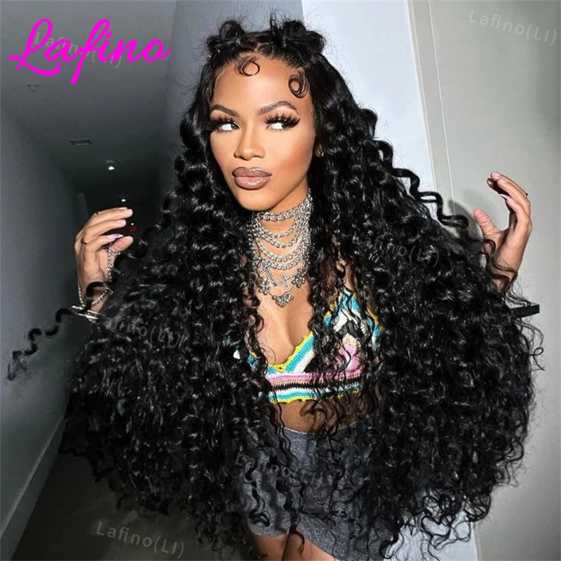 

13x6 Loose Nature Wave Lace Front Human Hair Wigs 200% Transparent 30 40 Inch 13x4 Deep Water Wave Lace Frontal Wigs For Women