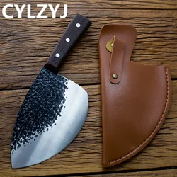 Fishing Butcher Knife Meat Cleaver Seafood Market Aquatic Forged Fish Knife Handmade Cooking Kitchen Knife Slaughter Gift Covers