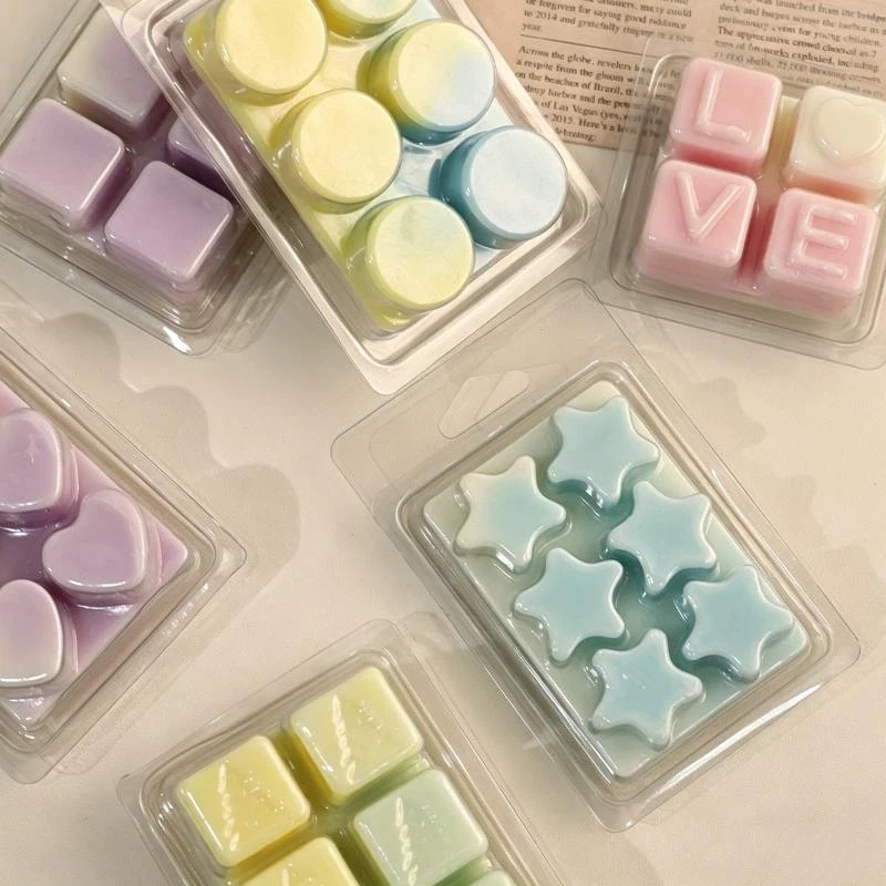 10Pcs Clear Wax Melt Molds 6/4-Cavity Professional Quality For DIY Candle Making Supplies