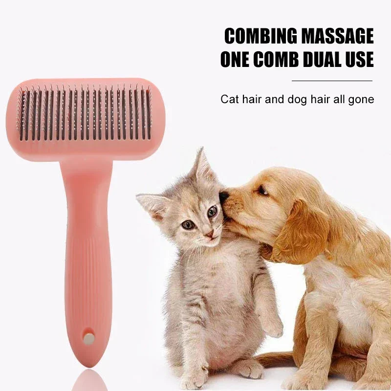 Dog Brush Self Cleaning Slicker Brush For Dogs Cats with Massage Particles Removes Loose Hair Pet Grooming Brush Pet Supplies