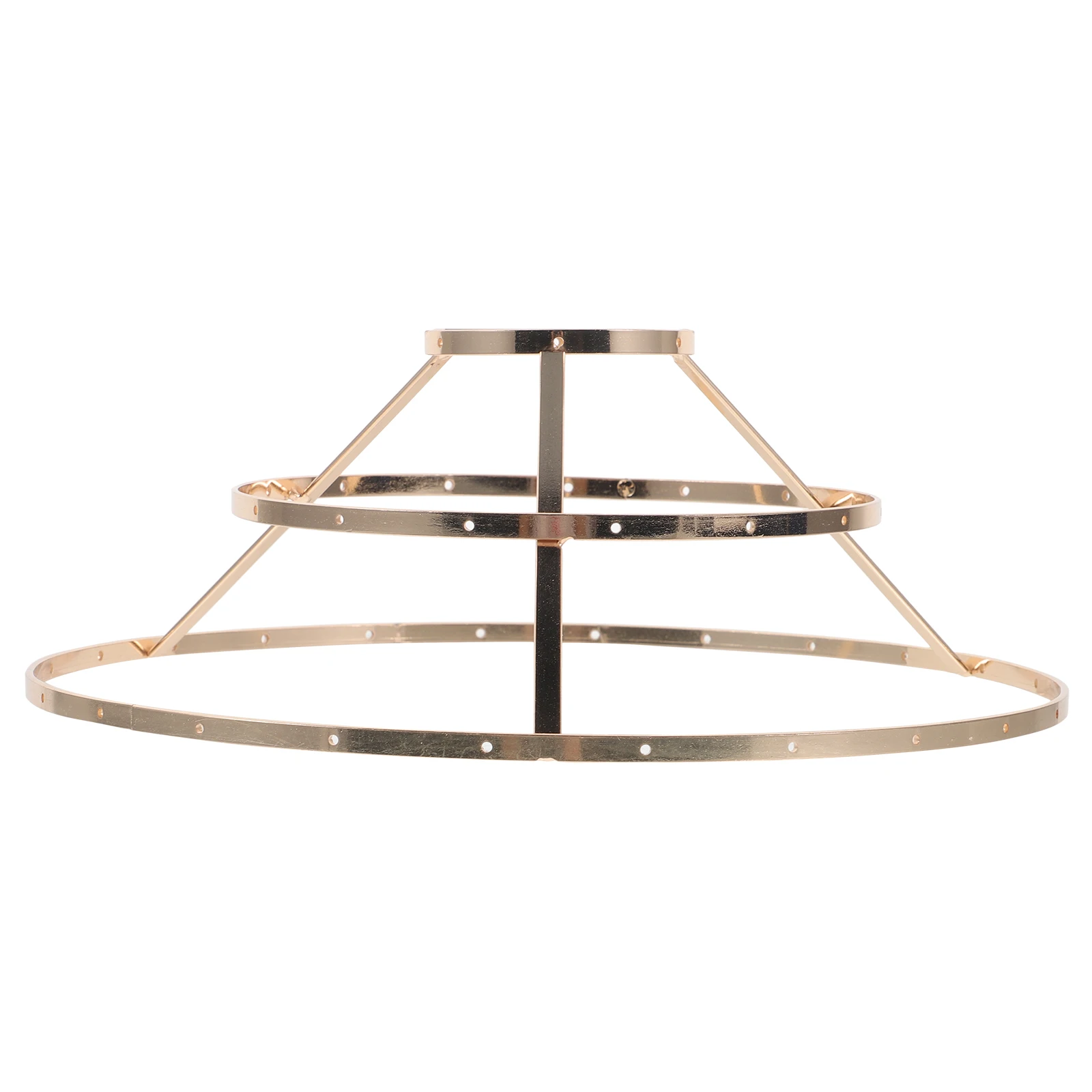 

Light Cage Guard Retro Style Iron Lampshade Frame 3-Tier Shade Ring Fitter Lamp Fix Ring DIY Metal Wire Lamp Cover