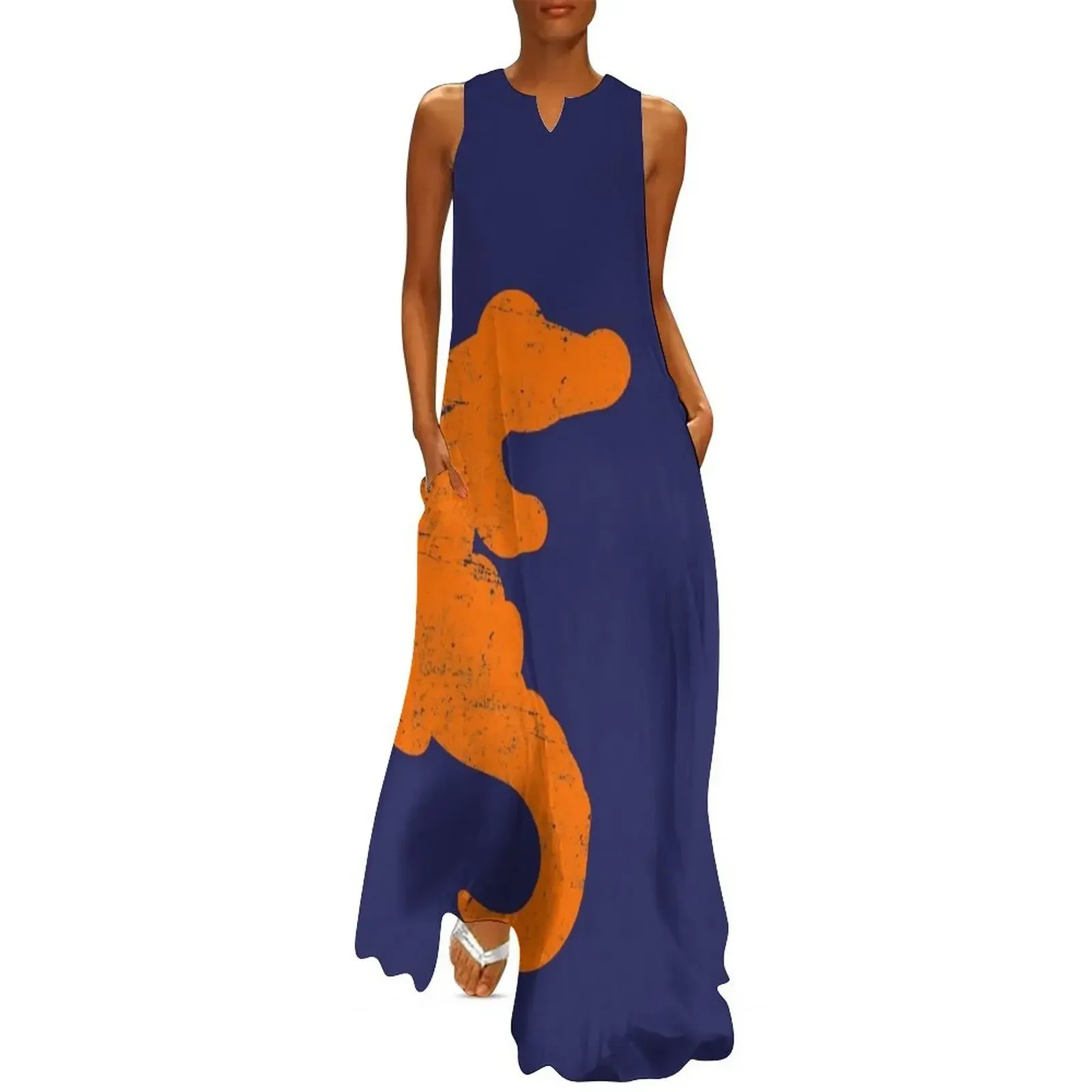 

Distressed Orange Gator Long Dress dresses for special events Casual dresses women evening dress Dress