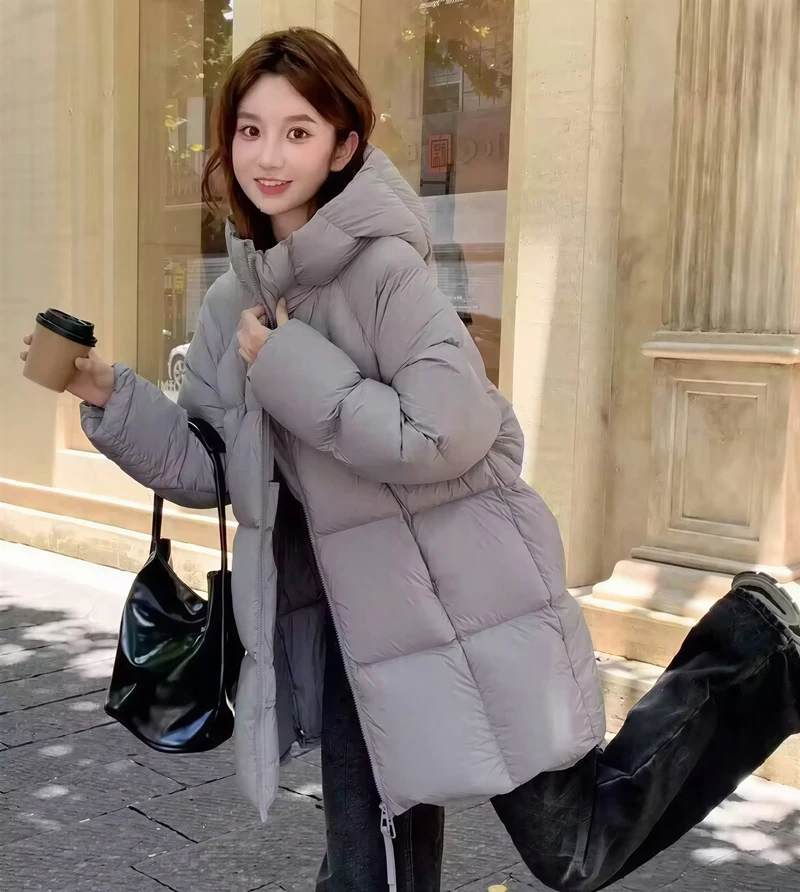 

Parkas Womens Y2K Winter Downfilled Baffled Insulated Double-Layered Full-Zip Quilting Turtleneck Water-Repellent Mountaineering