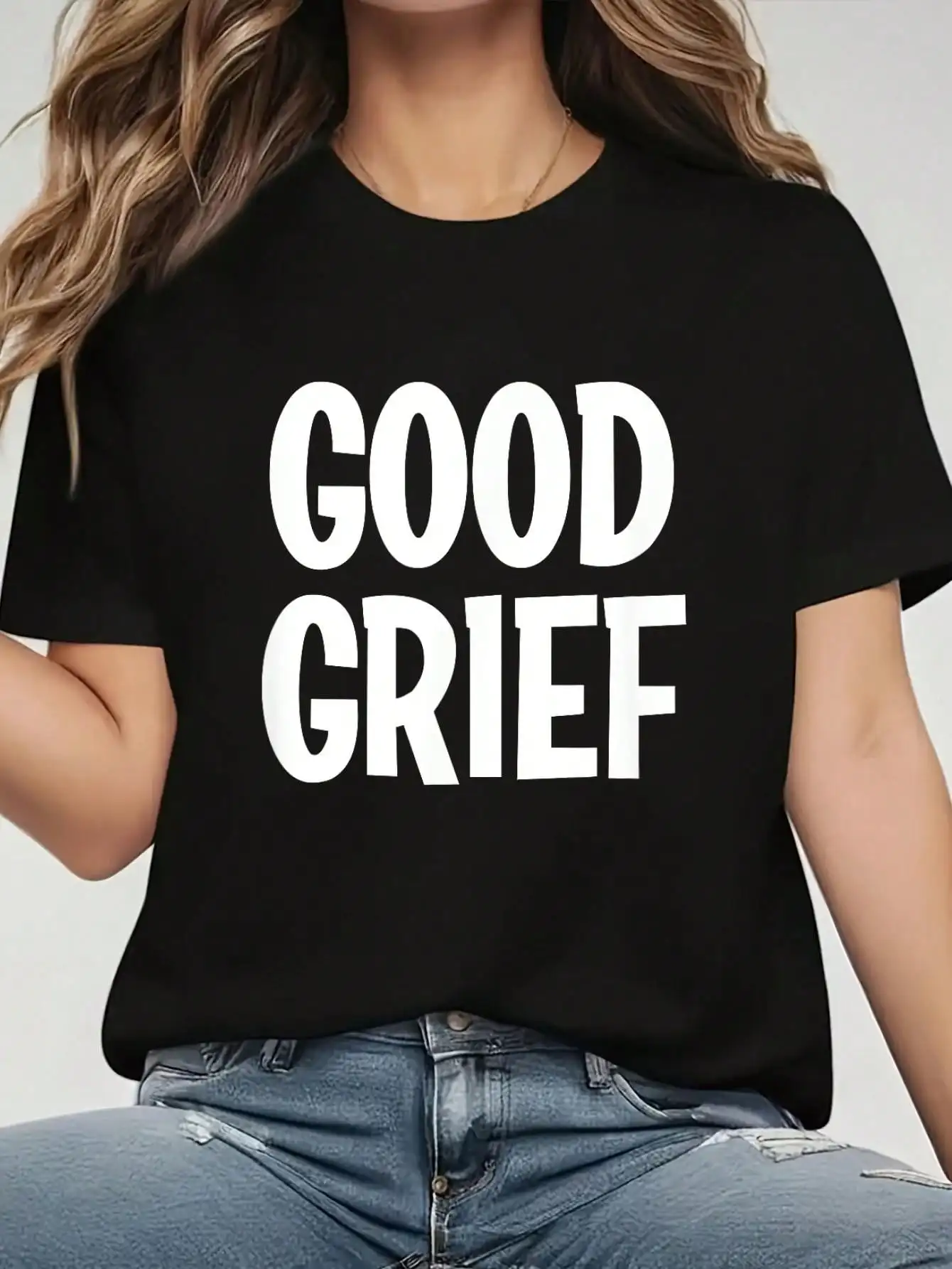 面白いグッドグリーフファミリージョークサーカスティックTシャツ - グラフィックTシャツ、女性用フェスティバル衣装、夏用トップス、女性用トップス、女性用夏服 1