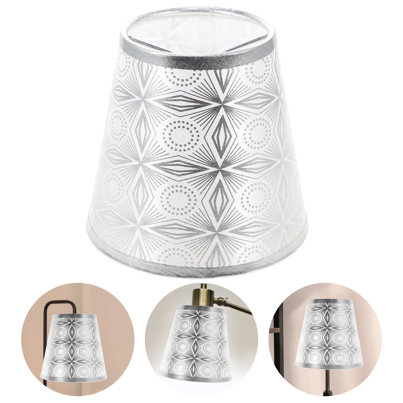 طبل القماش غطاء مصباح صغير عاكس الضوء لجدول الطابق جدار قلادة مصباح غطاء خفيف داخلي استبدال الملحقات #5