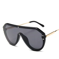High Quality Sunglasses Woman Vintage Man's Oversized Sunglass High-quality Man One-piece Women's Sunglasse Travel Vacation 2022