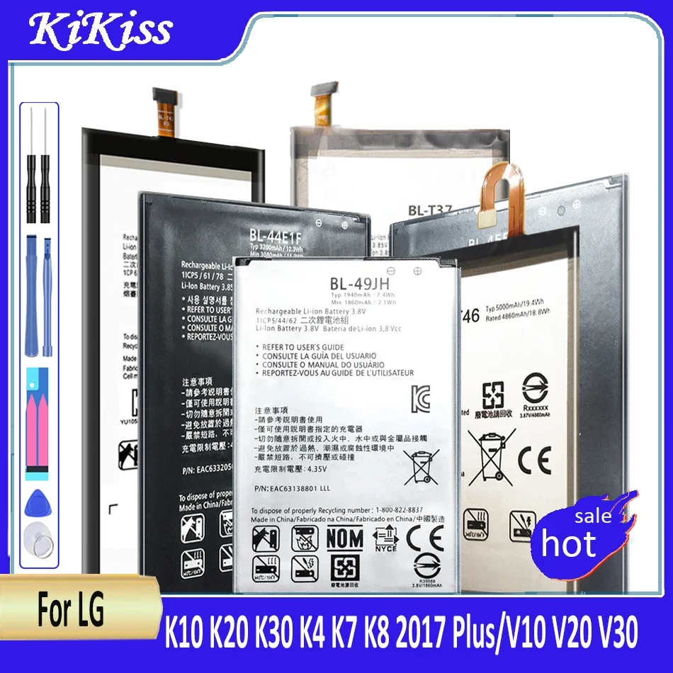 BL-45A1H Аккумулятор для LG K10 K20 K30 K4 K7 K8 2017 Plus/V10 V20 V30 V40 V50 ThinQ LTE K425 K428 MS428 K430DSF K430 F670 Q10 K420N