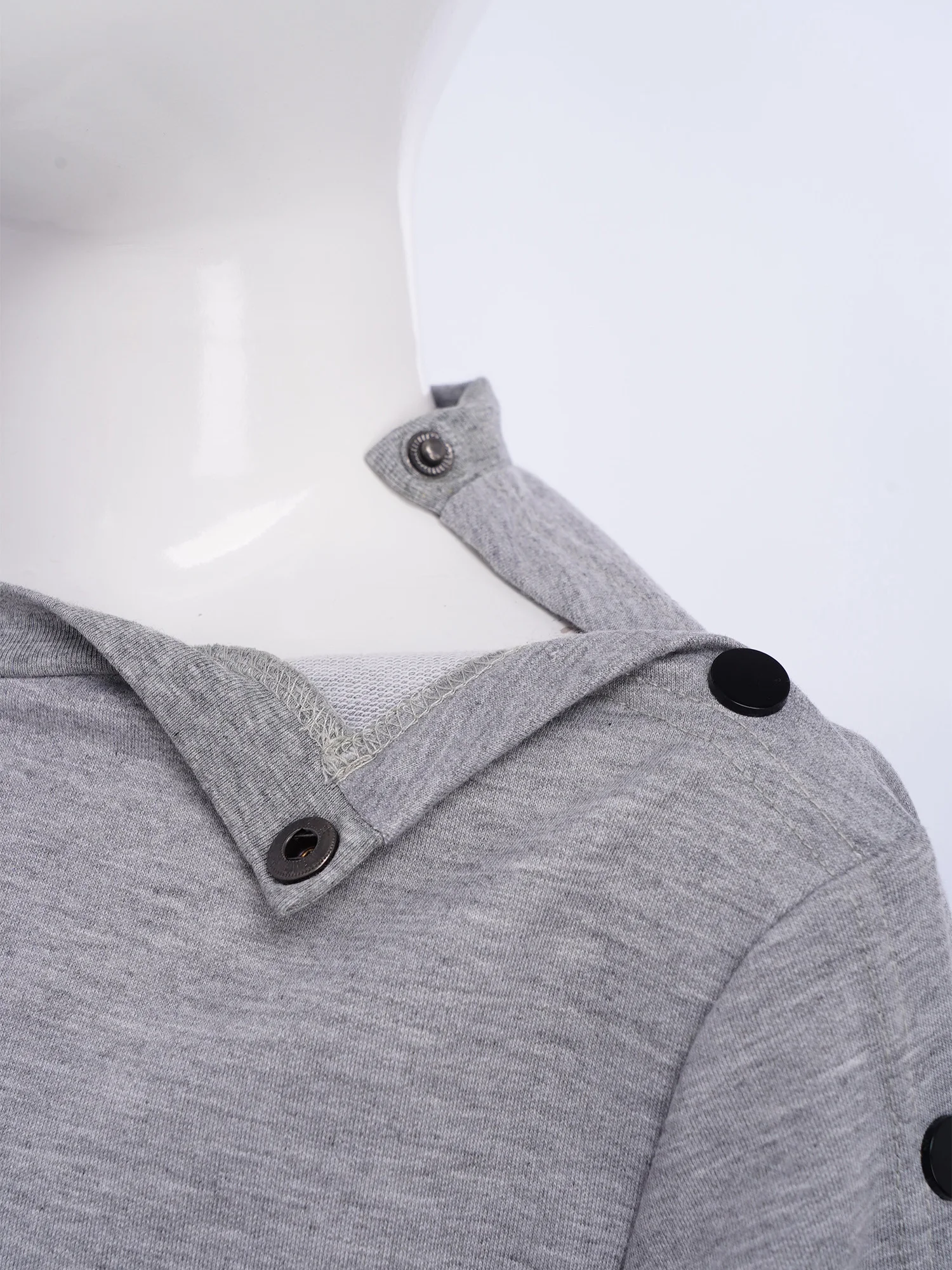 أطفال بنين بنات الاحتياجات الخاصة الملابس التكيفية البلوز اضغط على أزرار طويلة الأكمام البلوز القمصان للتعافي بعد العملية الجراحية #4