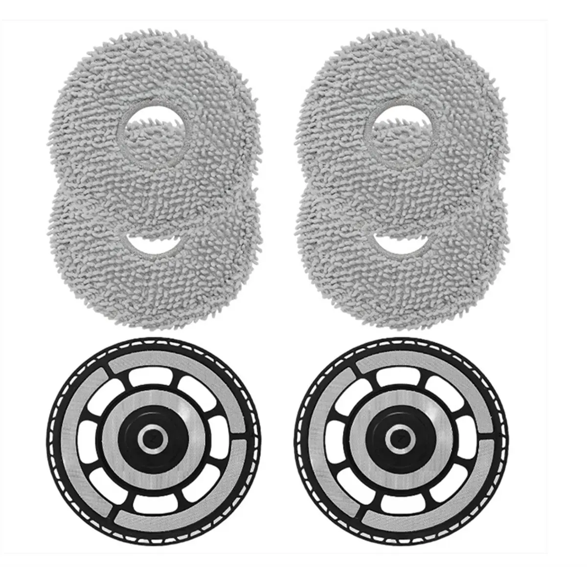 

(6 Pcs) Mop Pad Bracket Kit for Saros 10R,Saros Z70 Robot,2 Mop Pad Brackets,4 Mop Pads