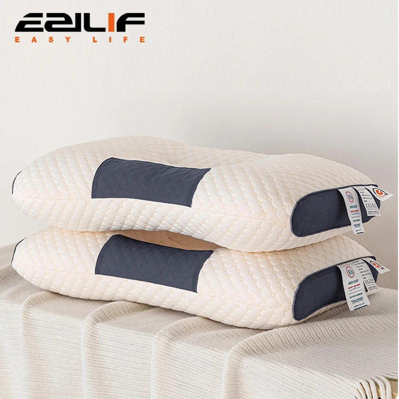 New Neck Pillow Help Sleep And Protect The Neck Cervical Orthopedic Household Soybean Fiber Massage SPA Pillow For Sleeping